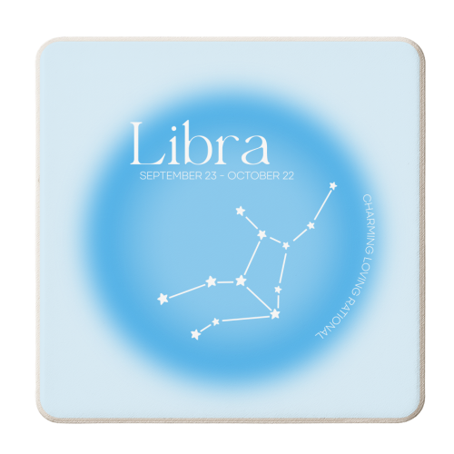 Libra Aura - personalised beer coaster by Pink and Pip