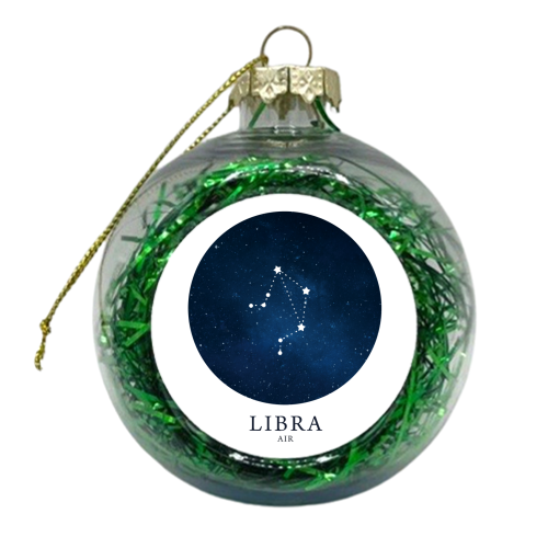LIBRA - xmas bauble by Paper Deep Design