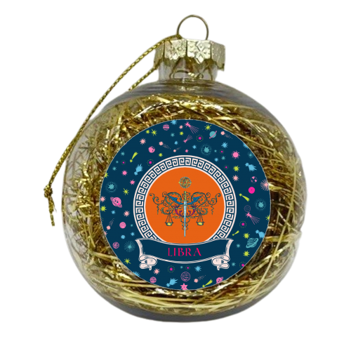 Libra - xmas bauble by Wallace Elizabeth
