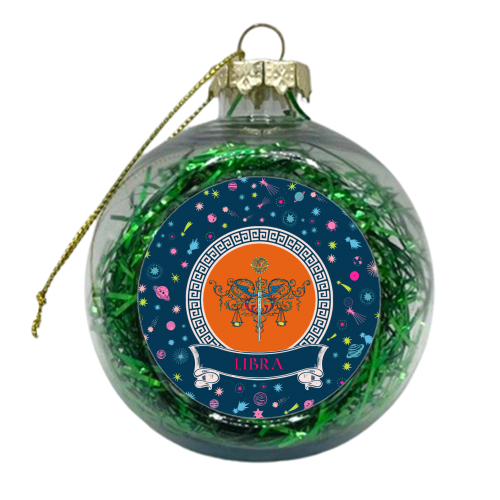 Libra - xmas bauble by Wallace Elizabeth