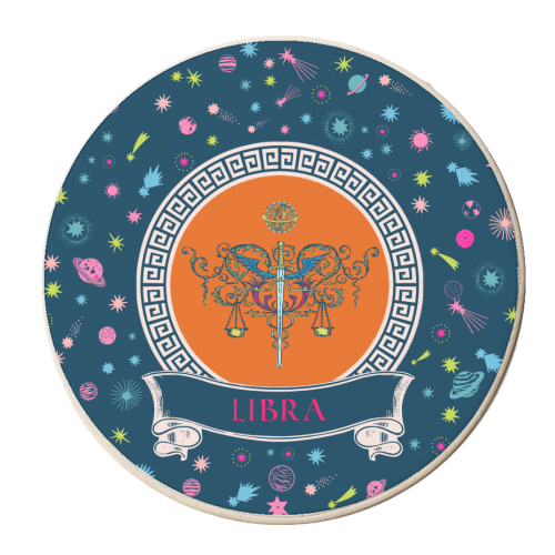 Libra - personalised beer coaster by Wallace Elizabeth