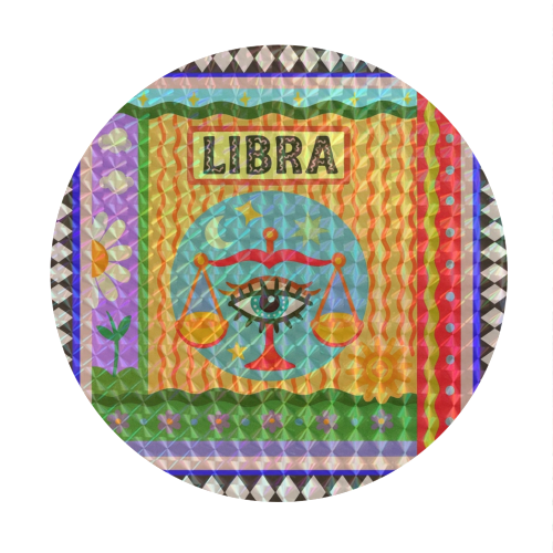 Libra star sign - Circle Sticker by Wallace Elizabeth
