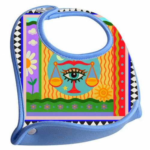 Libra star sign - feeding bib by Wallace Elizabeth