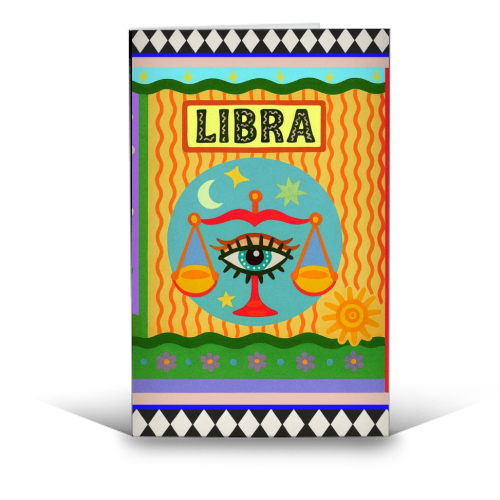 Libra star sign - funny greeting card by Wallace Elizabeth