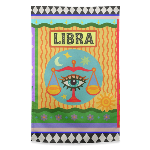 Libra star sign - funny tea towel by Wallace Elizabeth