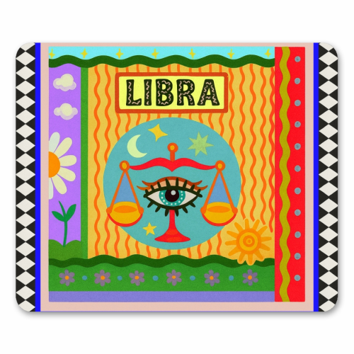 Libra star sign - mouse mat by Wallace Elizabeth