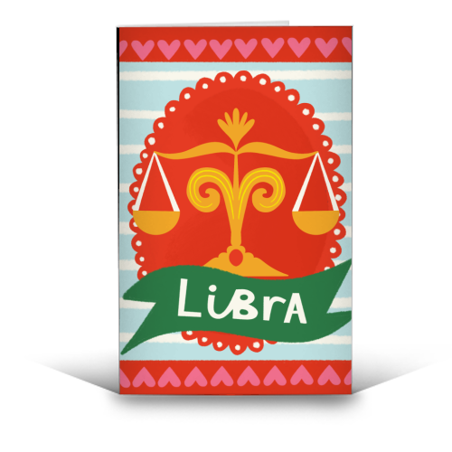 Libra Zodiac Design - funny greeting card by AbiGoLucky