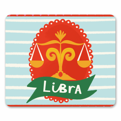 Libra Zodiac Design - mouse mat by AbiGoLucky