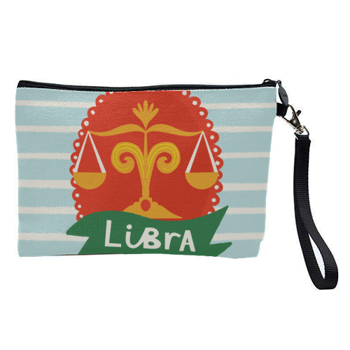 Libra Zodiac Design - pretty makeup bag by AbiGoLucky