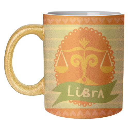 Libra Zodiac Design - unique mug by AbiGoLucky