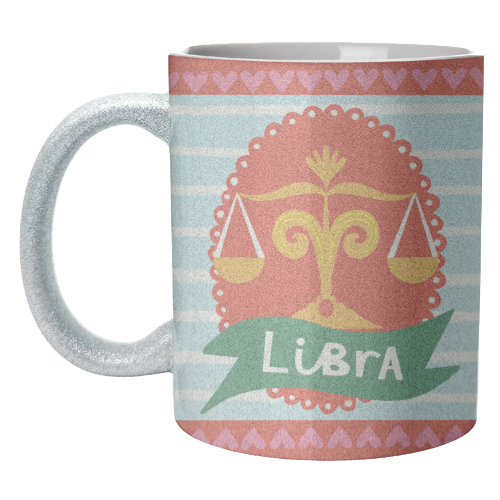 Libra Zodiac Design - unique mug by AbiGoLucky
