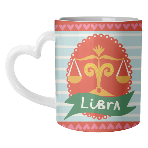 Libra Zodiac Design - unique mug by AbiGoLucky