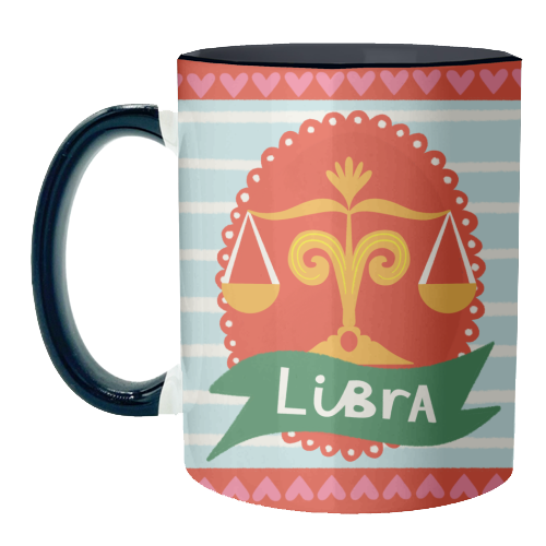 Libra Zodiac Design - unique mug by AbiGoLucky