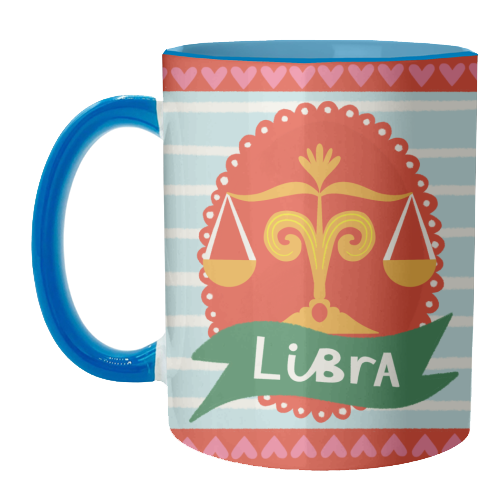 Libra Zodiac Design - unique mug by AbiGoLucky