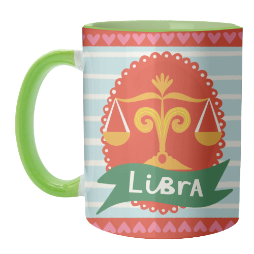 Libra Zodiac Design - unique mug by AbiGoLucky