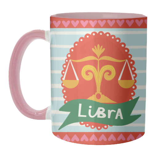 Libra Zodiac Design - unique mug by AbiGoLucky