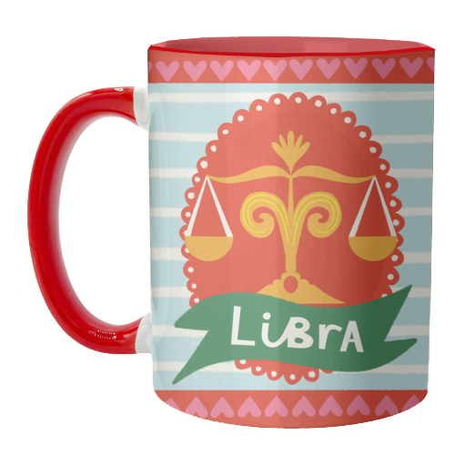 Libra Zodiac Design - unique mug by AbiGoLucky