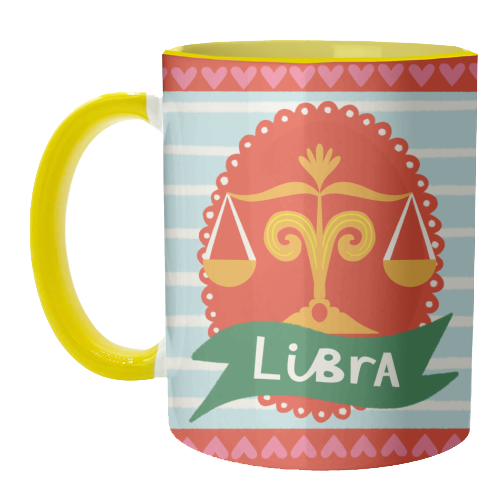Libra Zodiac Design - unique mug by AbiGoLucky