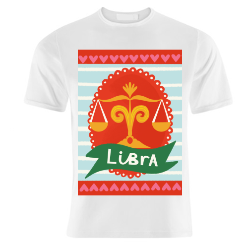 Libra Zodiac Design - unique t shirt by AbiGoLucky