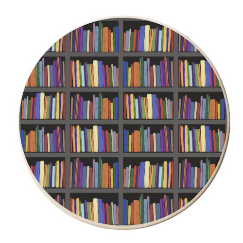 Library - personalised beer coaster by Sarah Leeves