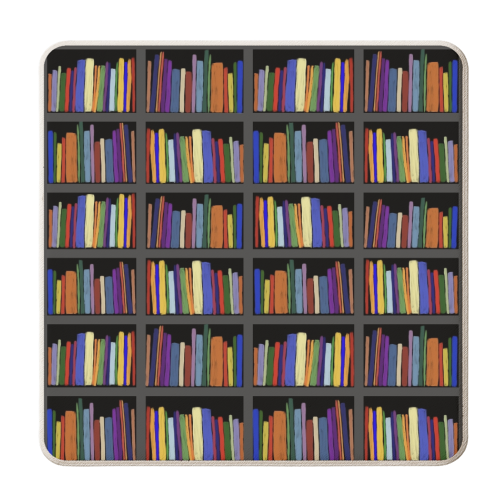 Library - personalised beer coaster by Sarah Leeves