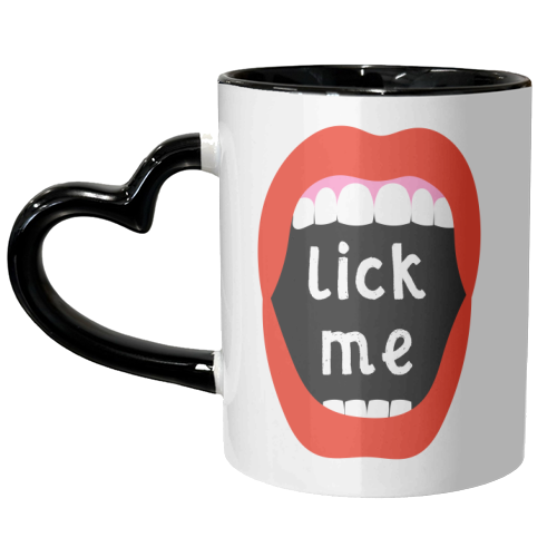 Lick Me - unique mug by Adam Regester