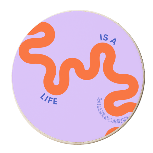 Life is a Rollercoaster - personalised beer coaster by Lilly Rose