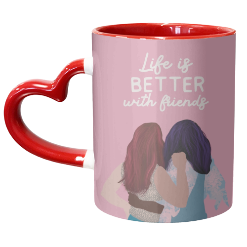 Life is better with friends - unique mug by Giddy Kipper