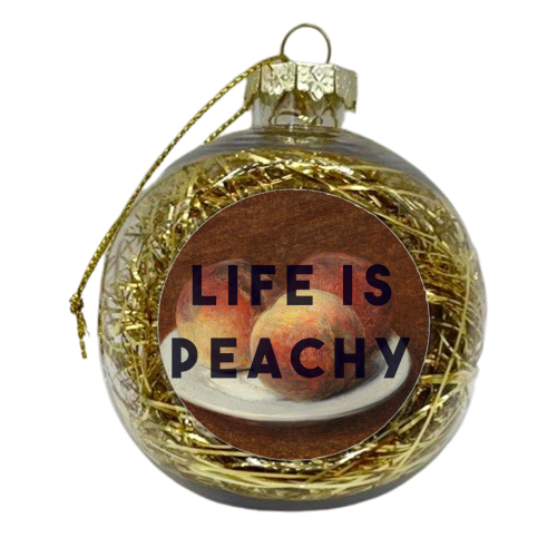 Life Is Peachy - xmas bauble by The 13 Prints