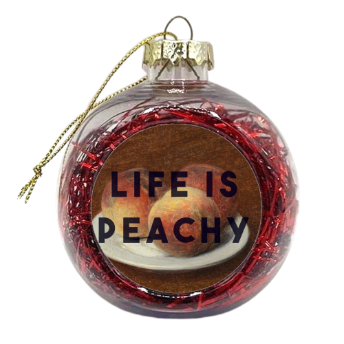 Life Is Peachy - xmas bauble by The 13 Prints