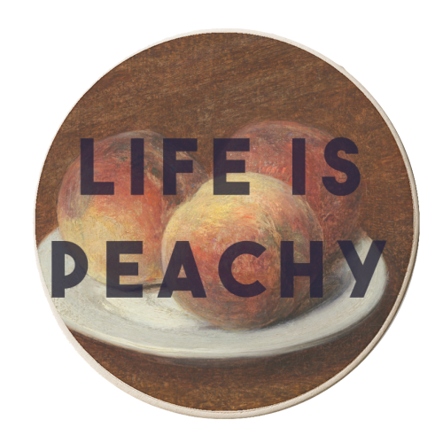 Life Is Peachy - personalised beer coaster by The 13 Prints