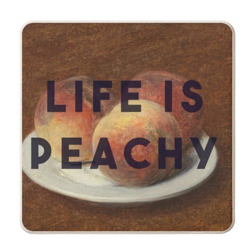Life Is Peachy - personalised beer coaster by The 13 Prints