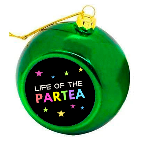 Life of the Partea - colourful christmas bauble by Nida Designs
