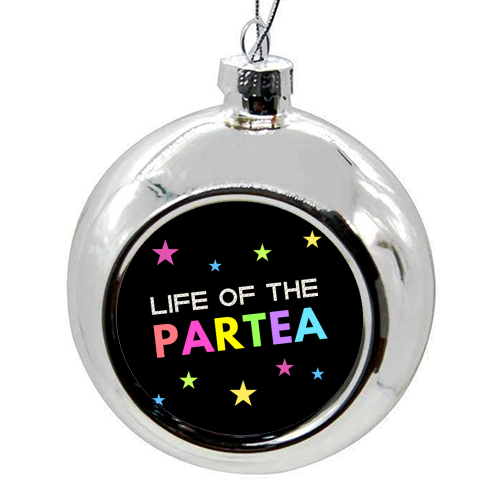 Life of the Partea - colourful christmas bauble by Nida Designs