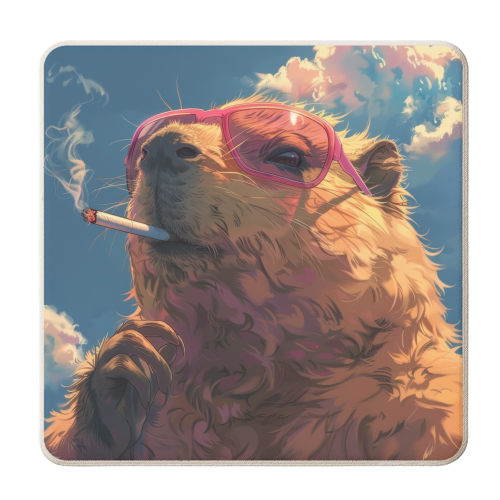 Лife through pink-colored glasses - personalised beer coaster by DejaReve