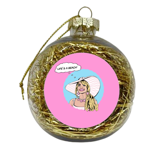 "Life's A Beach" - xmas bauble by Wallace Elizabeth