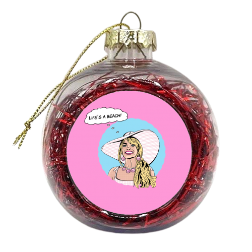 "Life's A Beach" - xmas bauble by Wallace Elizabeth