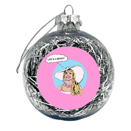 "Life's A Beach" - xmas bauble by Wallace Elizabeth