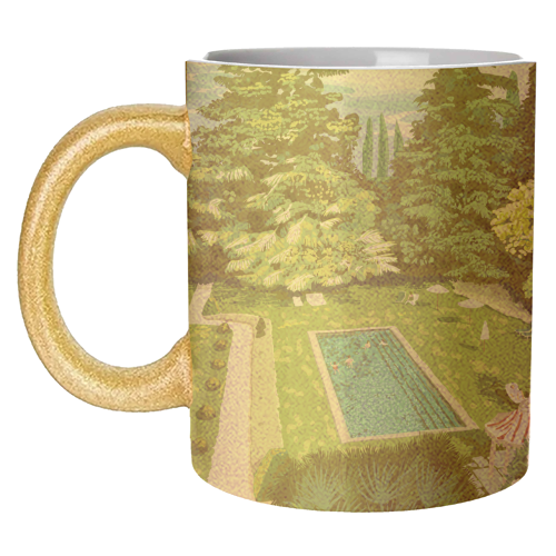 Life's Better Poolside | Vacation Travel Holiday Resort Swim | Architecture Summer Landscape - unique mug by Uma Prabhakar Gokhale