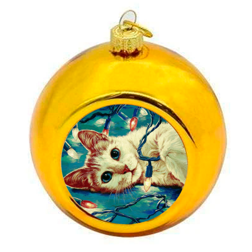 Light my festive mood - colourful christmas bauble by DejaReve