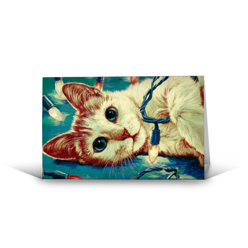 Light my festive mood - funny greeting card by DejaReve