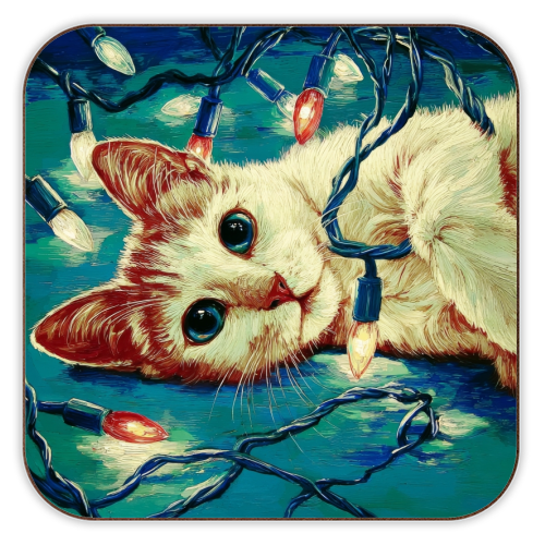 Light my festive mood - personalised beer coaster by DejaReve