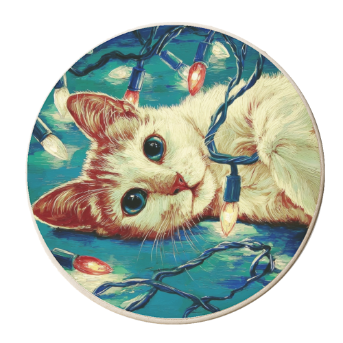 Light my festive mood - personalised beer coaster by DejaReve