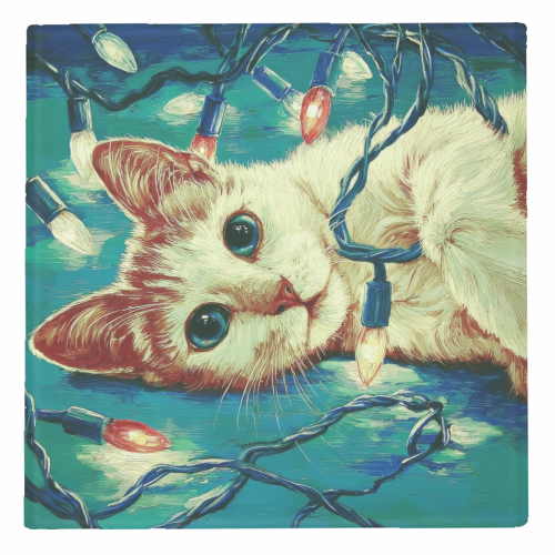 Light my festive mood - personalised beer coaster by DejaReve