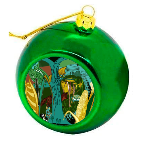 Light of the moon - colourful christmas bauble by Minnie Lafane