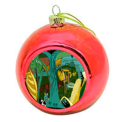 Light of the moon - colourful christmas bauble by Minnie Lafane