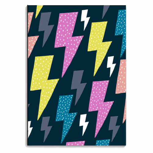 Lightening bolt pattern - personalised A4, A5, A6 notebook by sarah morley