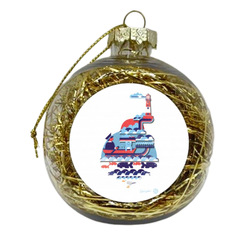 Lighthouse - xmas bauble by Patrick Michael Joseph Welham