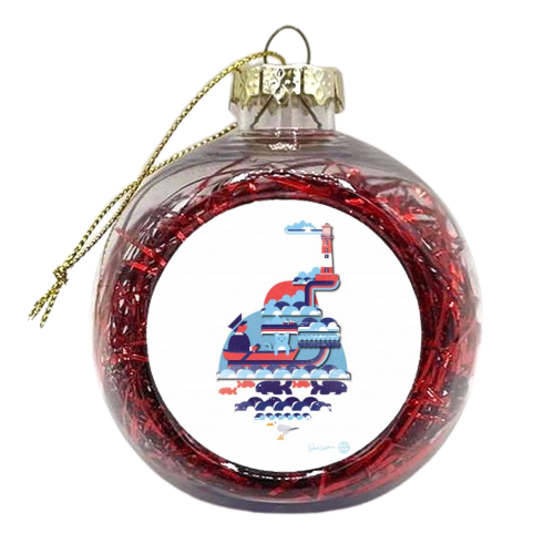 Lighthouse - xmas bauble by Patrick Michael Joseph Welham