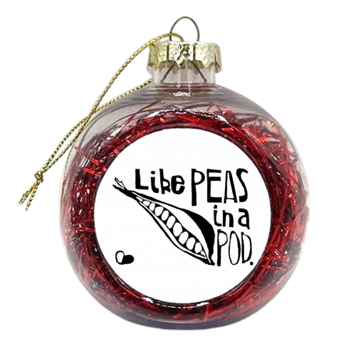 Like Peas In a Pod - xmas bauble by Harriet Plaskitt